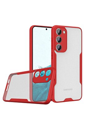 CepteToptan Samsung Galaxy S23 Plus Kılıf Platin Silikon - Kırmızı - DROPX6828-9134