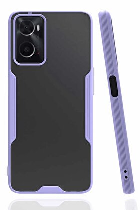 CepteToptan Oppo A96 Kılıf Platin Silikon - Lila - DROPX4783-7939