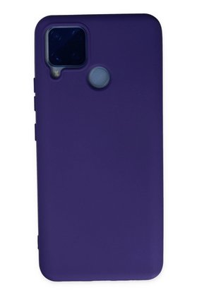 CepteToptan Realme C15 Kılıf Nano içi Kadife Silikon - Mor - DROPX2112-1583