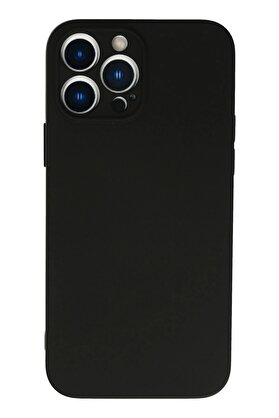 CepteToptan iPhone 13 Pro Kılıf Nano içi Kadife Silikon - Siyah - DROPX4714-3554