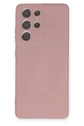 CepteToptan Samsung Galaxy S21 Ultra Kılıf Nano içi Kadife Silikon - Pudra - DROPX2429-5309