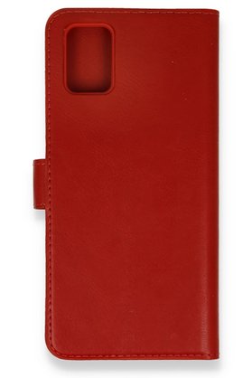 CepteToptan Samsung Galaxy A71 Trend S Plus Kapaklı Kılıf - Kırmızı - DROPX9194-4426
