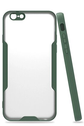 CepteToptan iPhone 6 Kılıf Platin Silikon - Yeşil - DROPX5855-2552