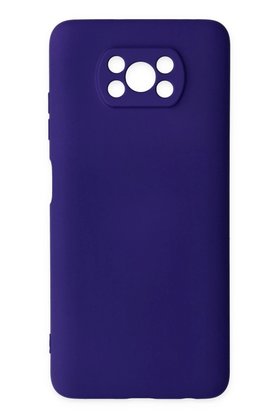 CepteToptan Xiaomi Pocophone X3 Kılıf Nano içi Kadife Silikon - Mor - DROPX5920-4903