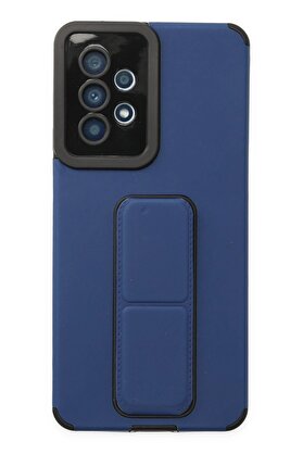 CepteToptan Samsung Galaxy A53 5G Kılıf Mega Standlı Silikon - Mavi - DROPX6711-3924