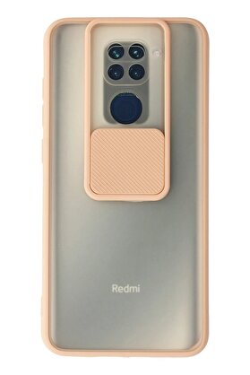 CepteToptan Xiaomi Redmi Note 9 Kılıf Palm Buzlu Kamera Sürgülü Silikon - Pembe - DROPX9551-4830
