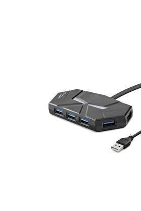 Evimdeyokyok Usb 3.0 Rgb Hub 7 Port 5 Gbps 1.2 M Siyah Hdx7038