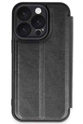 CepteToptan iPhone 16 Pro Kılıf Flip Cover - Siyah - DROPX1856-2512