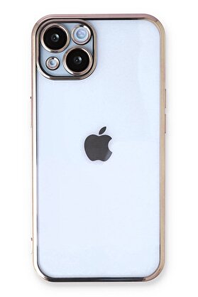 CepteToptan iPhone 13 Kılıf Lensli Silikon - Gold - DROPX8037-8571