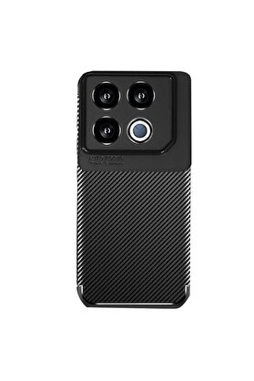 CepteToptan İnfinix GT 20 Pro Kılıf Auto Focus Karbon Kapak - Siyah - DROPX9022-5177