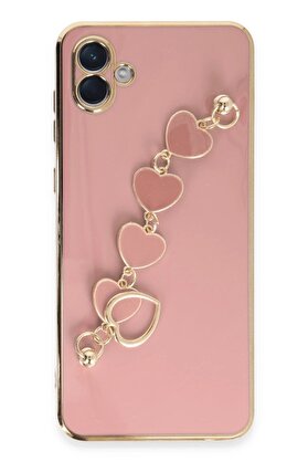 CepteToptan Samsung Galaxy A04E Kılıf Esila Silikon - Pudra - DROPX9261-5006