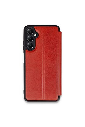 CepteToptan Samsung Galaxy A16 5G Kılıf Flip Cover - Kırmızı - DROPX8983-7954