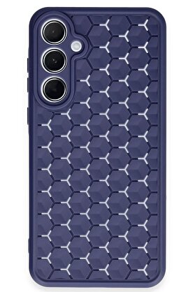CepteToptan Samsung Galaxy A55 5G Kılıf Petek Silikon Kapak - Lacivert - DROPX7122-9975