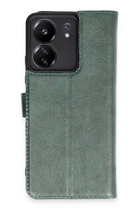 CepteToptan Xiaomi Redmi 13C Kılıf Trend S Plus Kapaklı Kılıf - Yeşil - DROPX3752-6327