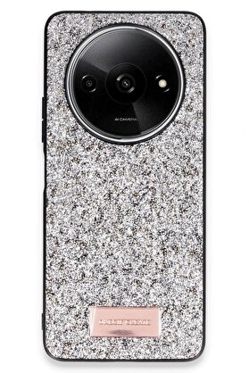 CepteToptan Xiaomi Redmi A3 4G Bright Simli Kapak - Gümüş - DROPX5409-9355 Uyumlu