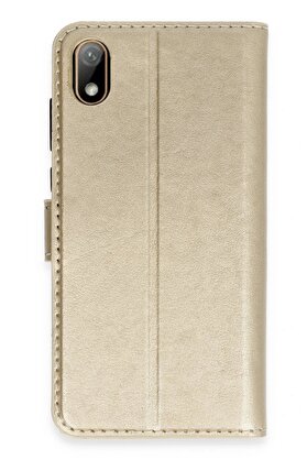 CepteToptan Huawei Y5 2019 Kılıf Trend S Plus Kapaklı Kılıf - Gold - DROPX2143-3361