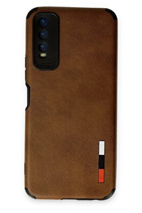 CepteToptan Vivo Y11S Kılıf Loop Deri Silikon - Kahverengi - DROPX9049-7316