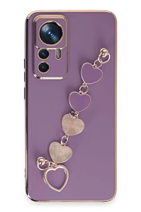 CepteToptan Xiaomi Mi 12T Pro Kılıf Esila Silikon - Mor - DROPX9980-6540
