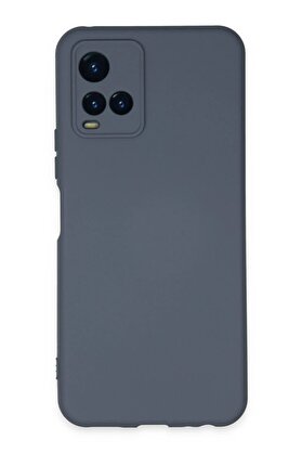 CepteToptan Vivo Y21S Kılıf Nano içi Kadife Silikon - Gri - DROPX3707-8904