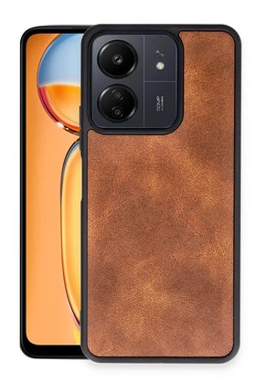 CepteToptan Xiaomi Redmi 13C Kılıf Aras Deri Kapak - Taba - DROPX7405-8983