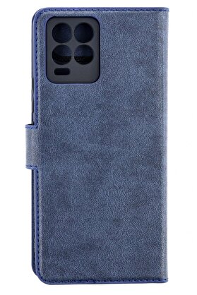 CepteToptan Realme 8 Pro Kılıf Trend S Plus Kapaklı Kılıf - Lacivert - DROPX8768-8394
