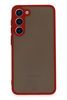 CepteToptan Samsung Galaxy S23 Plus Kılıf Montreal Silikon Kapak - Kırmızı - DROPX3223-3676