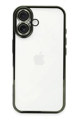 CepteToptan iPhone 16 Plus Kılıf Lensli Silikon - Yeşil - DROPX5837-1748