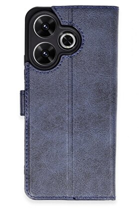 CepteToptan Xiaomi Redmi 13 4G Kılıf Trend S Plus Kapaklı Kılıf - Lacivert - DROPX2526-6705