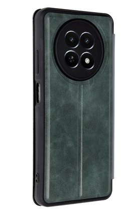 CepteToptan Realme 12 5G Kılıf Flip Cover - Koyu Yeşil - DROPX6070-9026