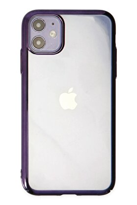 CepteToptan iPhone 11 Kılıf Element Silikon - Mor - DROPX9677-5004