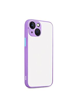 CepteToptan iPhone 13 Kılıf Montreal Silikon Kapak - Mor - DROPX2400-2539