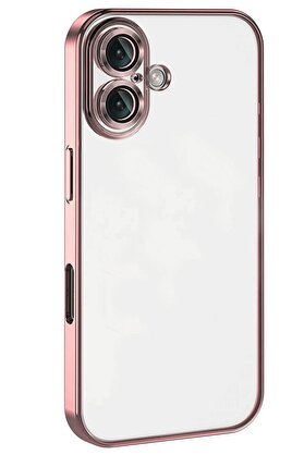 CepteToptan iPhone 16 Plus Kılıf Lensli Silikon - Pembe - DROPX8433-9566