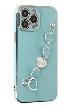 CepteToptan iPhone 13 Pro Max Kılıf Esila Silikon - Su Yeşili - DROPX2711-2732