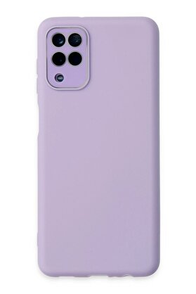 CepteToptan Samsung Galaxy A22 Kılıf Lansman Glass Kapak - Lila - DROPX4059-9221