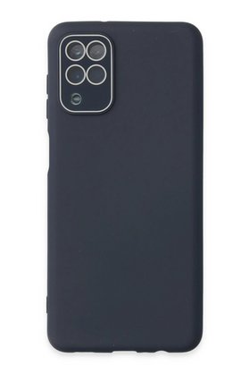 CepteToptan Samsung Galaxy A22 Kılıf Lansman Glass Kapak - Lacivert - DROPX3612-4577
