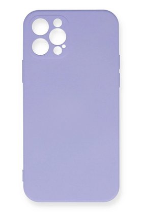 CepteToptan iPhone 12 Pro Max Kılıf Nano içi Kadife Silikon - Lila - DROPX3302-1092