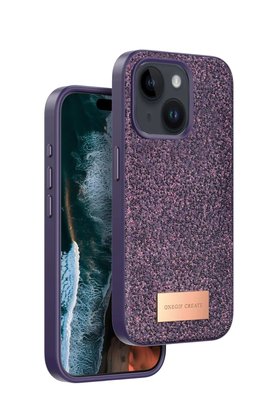 CepteToptan iPhone 15 Bright Simli Kapak - Derin Mor - DROPX6546-2772