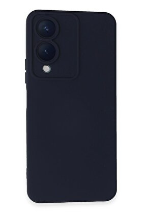 CepteToptan Vivo Y17S Kılıf Nano içi Kadife Silikon - Lacivert - DROPX5458-6132
