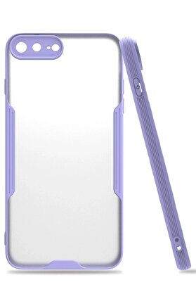 CepteToptan iPhone 7 Plus Kılıf Platin Silikon - Lila - DROPX1660-2587