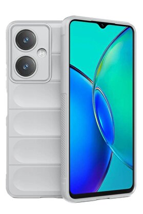 CepteToptan Vivo Y27 Kılıf Optimum Silikon - Krem - DROPX5202-7229