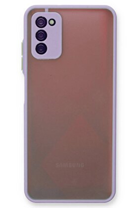 CepteToptan Samsung Galaxy A03S Kılıf Montreal Silikon Kapak - Mor - DROPX5184-2741