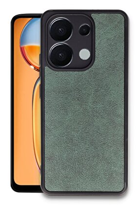 CepteToptan Xiaomi Redmi Note 13 Pro 5G Kılıf Aras Deri Kapak - Koyu Yeşil - DROPX8593-6542
