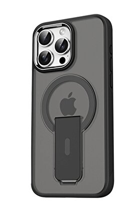 CepteToptan iPhone 15 Pro Tork Magsafe Standlı Kapak - Siyah - DROPX4909-1351