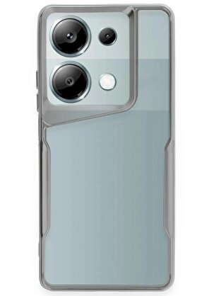 CepteToptan Xiaomi Redmi Note 13 Pro 4G Kılıf Boyi Silikon Kapak - Gümüş - DROPX5047-9765