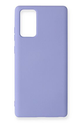 CepteToptan Samsung Galaxy Note 20 Kılıf Nano içi Kadife Silikon - Lila - DROPX4882-2123