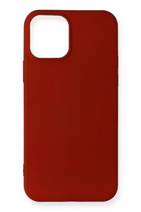 CepteToptan iPhone 12 Mini Kılıf First Silikon - Bordo - DROPX7724-8015