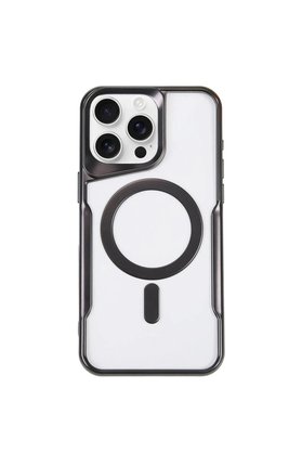 CepteToptan iPhone 15 Pro Max Kılıf Boyi Magsafe Silikon Kapak - Siyah - DROPX1700-9307