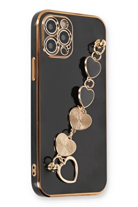 CepteToptan iPhone 12 Pro Max Kılıf Esila Silikon - Siyah - DROPX4251-7637