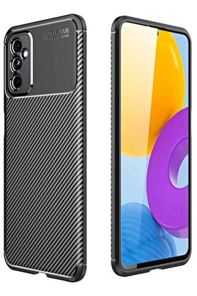 CepteToptan Samsung Galaxy M52 5G Kılıf Auto Focus Karbon Kapak - Siyah - DROPX6420-8973
