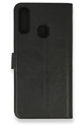 CepteToptan Samsung Galaxy A20S Kılıf Trend S Plus Kapaklı Kılıf - Siyah - DROPX2411-8802